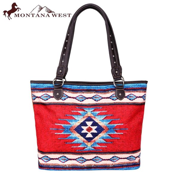 Montana West Handbags - MONTANA WEST Aztec Print Western Tote Bag Purse